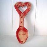 Cariad (love In Welsh) Ceramic Lovespoon. Made In..
