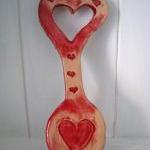 Heart Ceramic Lovespoon. Handmade In Wales, Uk...