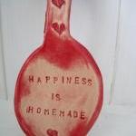 Happiness Is Homemade Ceramic Lovespoon. Made In..