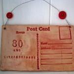 80 And Extraordinary Ceramic Postcard - Handmade..
