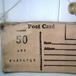 50 And Fabulous - Handmade Ceramic Postcard. Made..