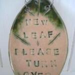 Leaf - Please Turn Over. Strung With Wire And..